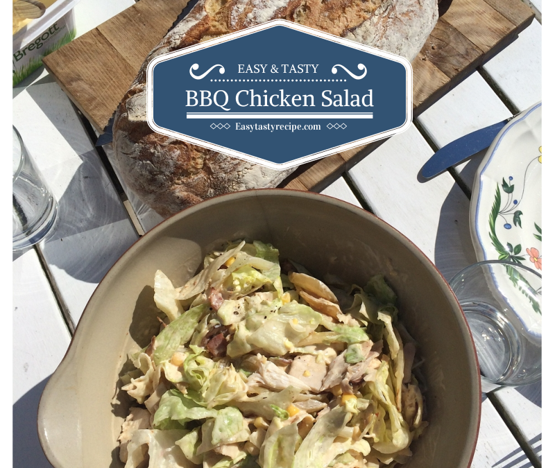 Creamy Healthy BBQ Chicken Salad under 15 minutes