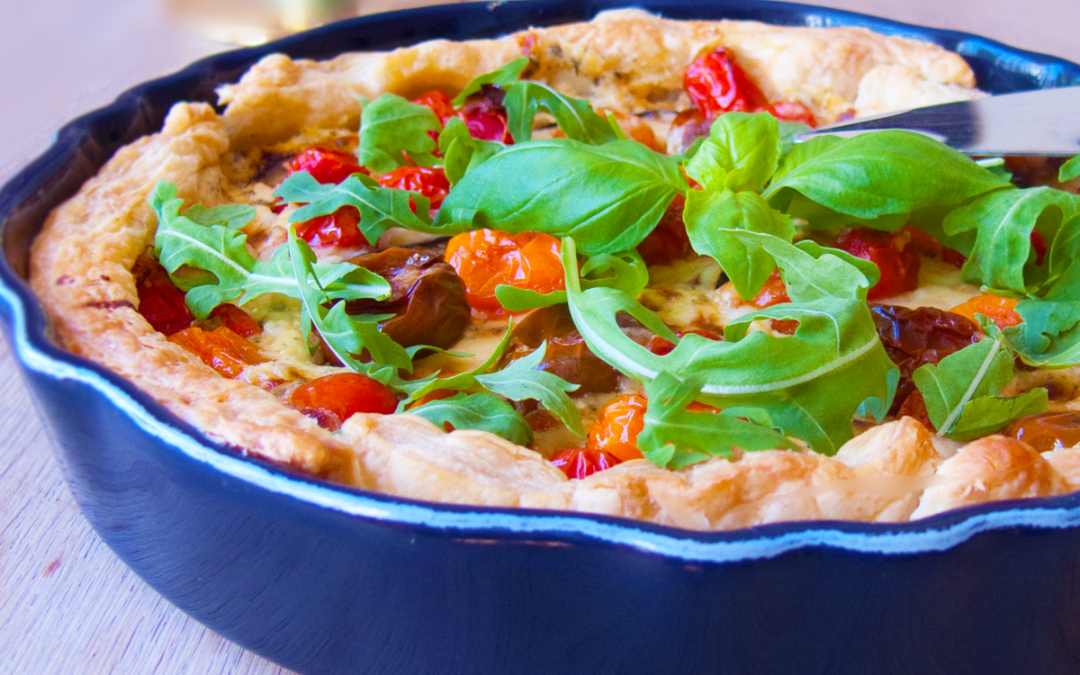 Heavenly tomato pie tonight!