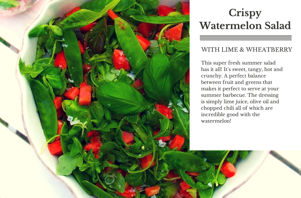 Crispy Watermelon Salad with Lime and Wheatberry